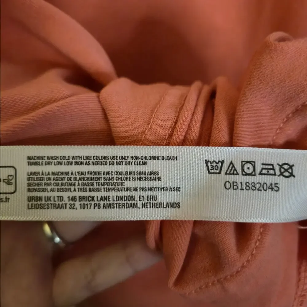 Free People Movement Hot Shot Tee Romper Pink Coral Size L Athleisure Cozy - Picture 10 of 10